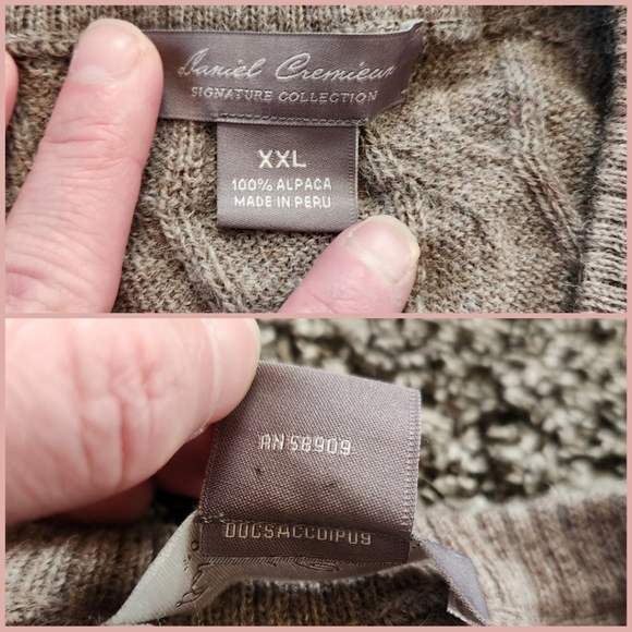 Daniel Cremieux Brown V-Neck Sweater - Picture 14 of 16